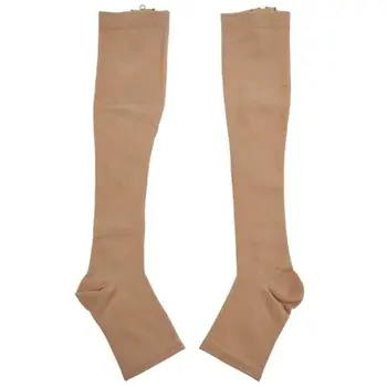 

Increasing circulation Compression Knee Socks Leg Support Stockings Beige L
