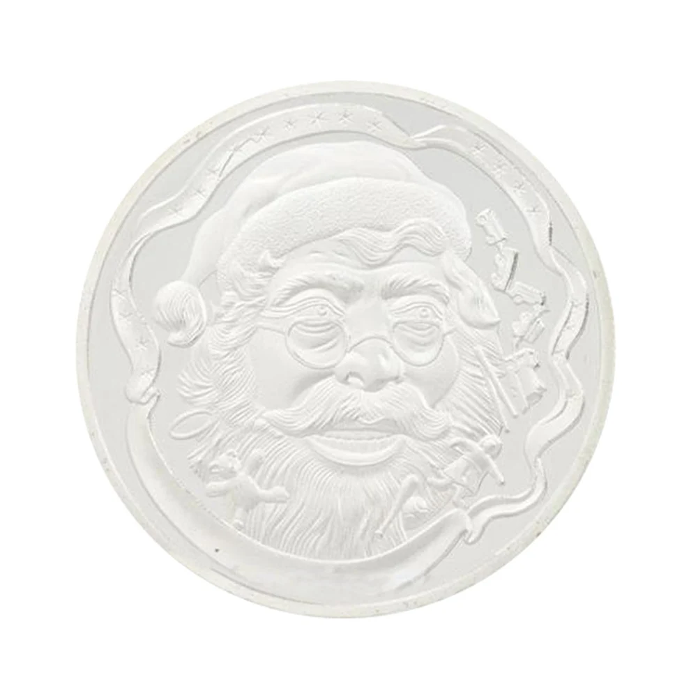 Xmas Santa Claus Sleigh Design Commemorative Coin Souvenir Embossing Christmas Collection Gift