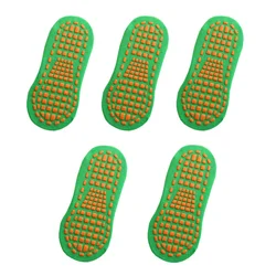5-Pair Set of Non-Slip Cotton Ankle Socks for Summer - Fun and Functional for All Ages (5 pairs green)