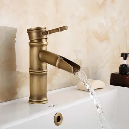 

Archaistic Faucet Copper European Style Basin Faucet Toilet Vintage Hand Washing Wash Basin Inter-platform Basin Faucet Hot And