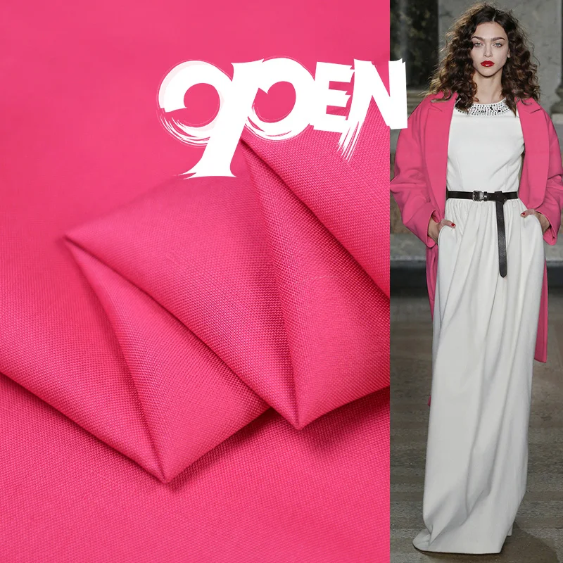 100 см* 110 см ярко-розовый шелк Dupion ткань пальто текстиль натуральный