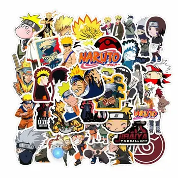 

50pcs Cartoon Anime NARUTO Waterproof Kids Stickers Skateboard Suitcase Guitar Graffiti DIY Sticker Children Classic Toys