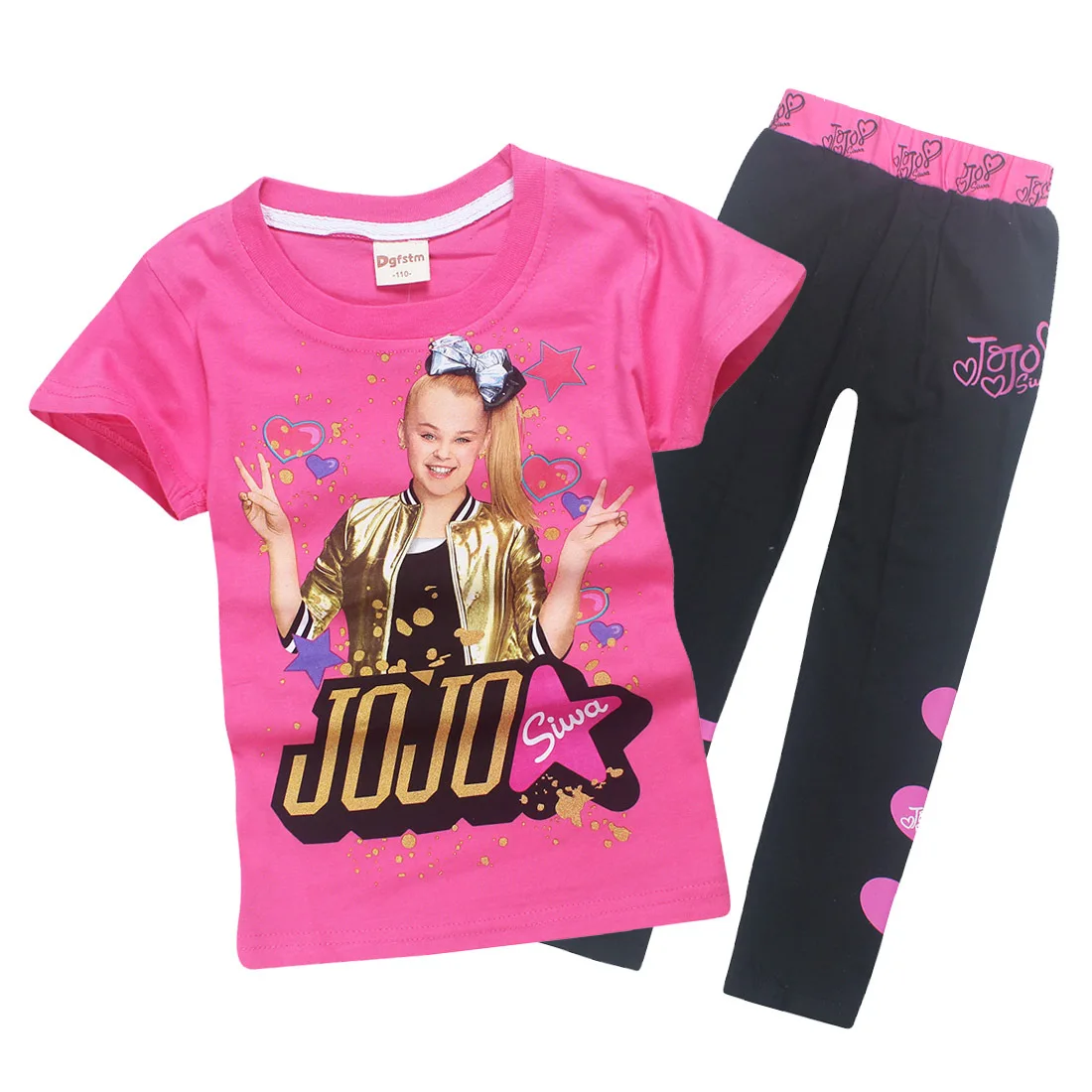 Летние синие детские футболки с героями мультфильмов JOJO SIWA хлопковые футболки с круглым вырезом для маленьких девочек комплекты с короткими рукавами для мальчиков и девочек футболки