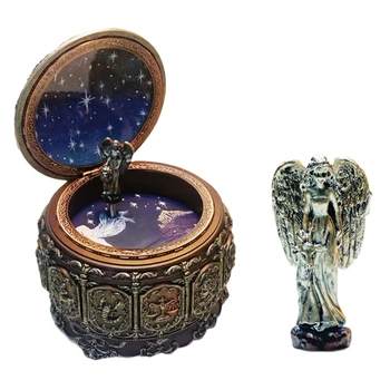 

Friends Birthday 12 Antique Retro Style Electric Music Box Gifts Round Valentine's Day Desktop Ornament Home Decor