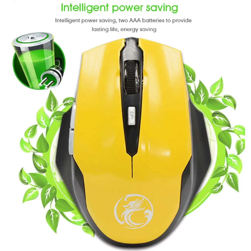 IMice E-1900, мини беспроводная мышь, портативная, 1600 dpi, 6 кнопок, 2,4 ГГц, USB, PC Gamer, мышь для дома, ноутбука, компьютера