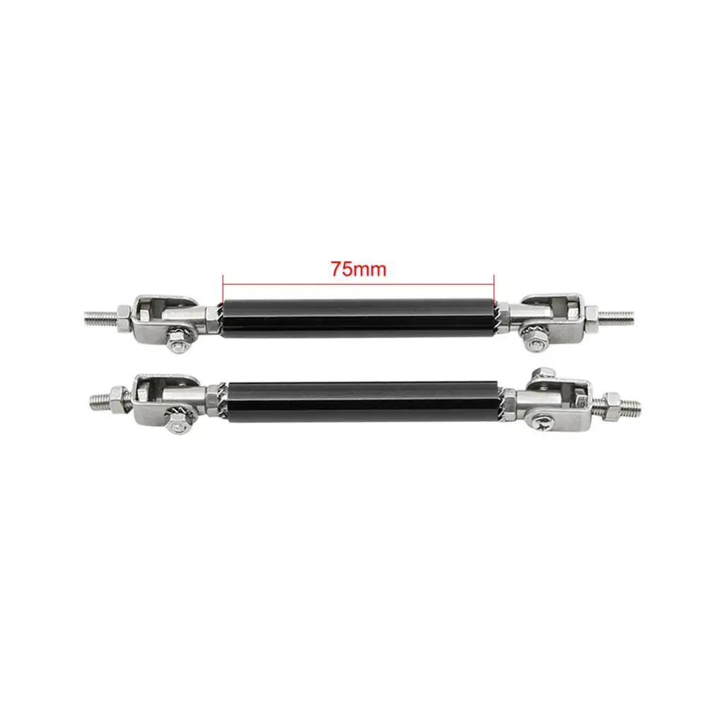 Tuning Car Universal Adjustable Lip on Bumper Front Lip Lever Racing Front Bumper Lip Splitter Rod Strut Tie Bar Support Kit
