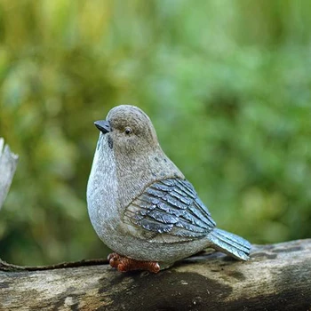 

6pcs Garden Decoration Artificial Photography Props Crafts Ornaments Synthetic Resin Wedding Simulation Bird Pollution-free Toy