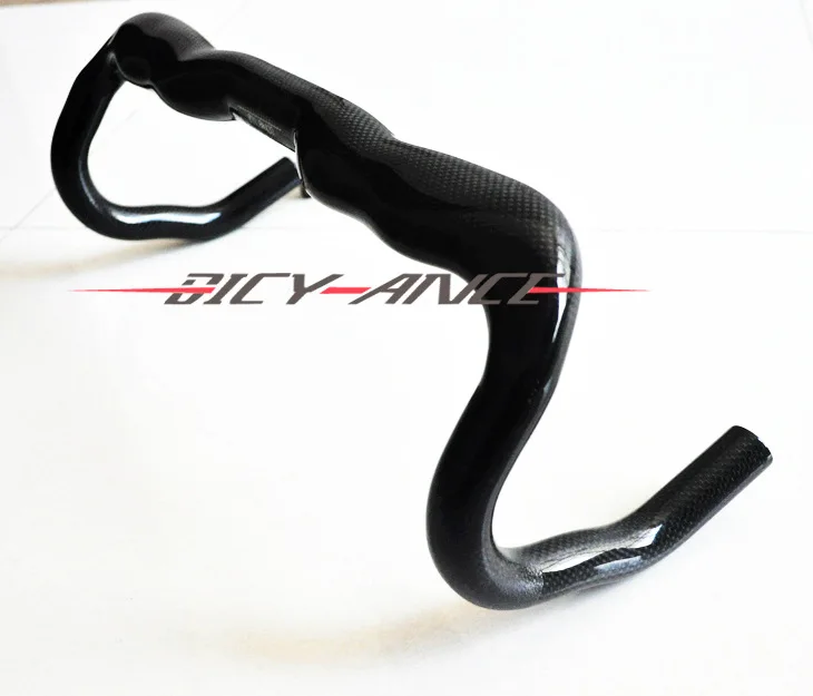 

Non-Standard All Carbon Fiber Split Type Highway to/Road Bicycle Bent Handlebar/3k Carbon Pattern without Stand Pipe
