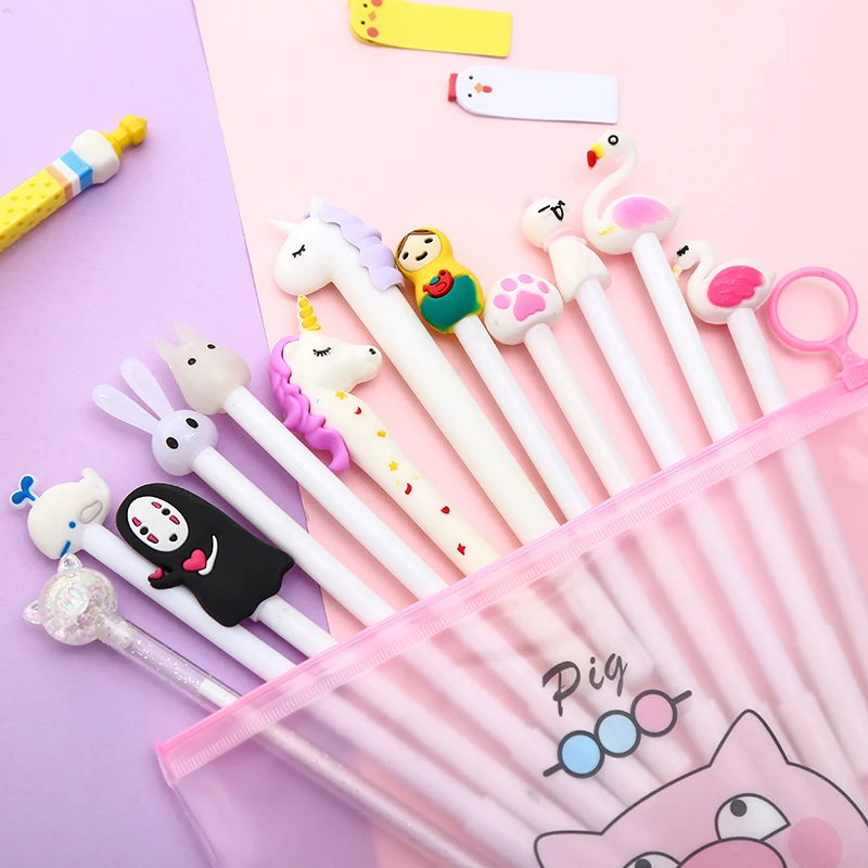 12 шт. Kawai Унесенные призраками кошачьи гелевые ручки классные милые аниме стационарные вещи Kawaii школьные канцелярские принадлежности с рождественской тематикой материал - Цвет: 8