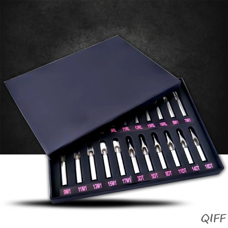 High Quality 22PCS 304 Stainless Steel Tattoo Tips Kit Tattoo Nozzle Tips Mix