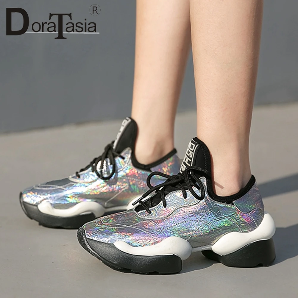 ladies metallic sneakers