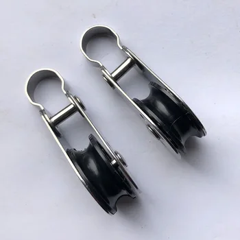 

1 Pair Marine Block Pulley Stainless Steel Sheave Sailing Kayak Boat Accessories