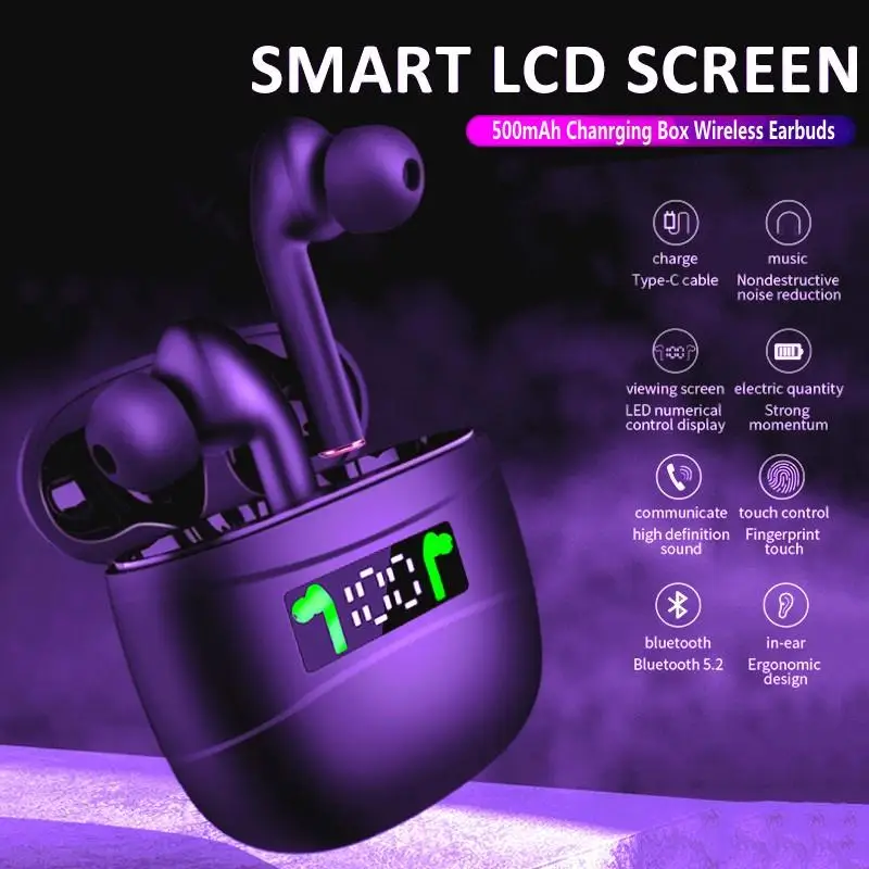 TWS Wireless Earphones Bluetooth 5 0 Headphones IPX7 Waterproof Earbuds LED Display HD Stereo Built in Mic for Xiaomi iPhone