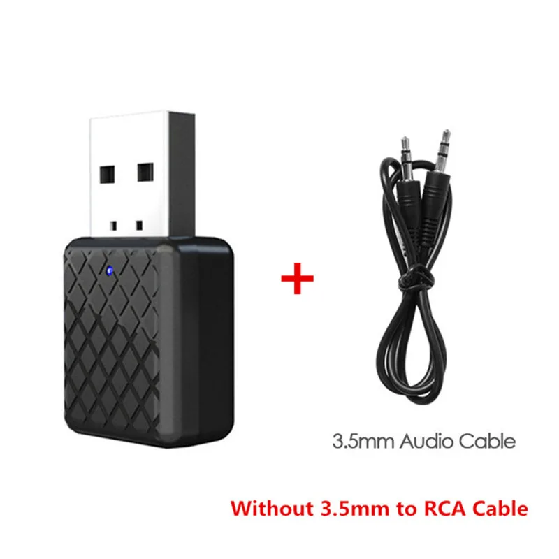 Color 2 NO RCA Cable VIKEFON Bluetooth 5,0 аудио приемник передатчик мини стерео Bluetooth AUX RCA USB 3,5 мм разъем для ТВ ПК автомобильный комплект беспроводной адаптер - Цвет: Color 2 NO RCA Cable