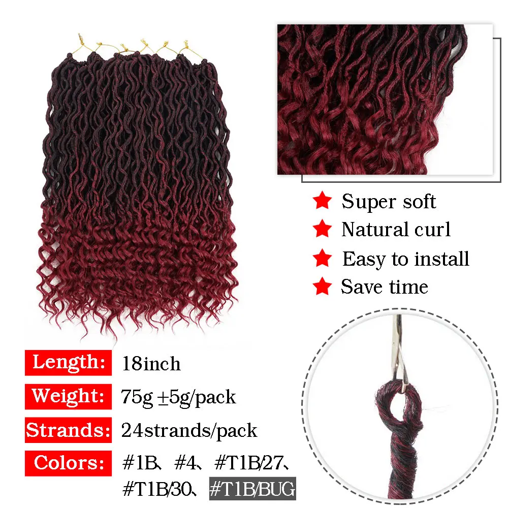 Crochet Hair Extensions Faux Locs Crochet Braids Braiding Hair Bulk Synthetic Ombre Braids Bohemian