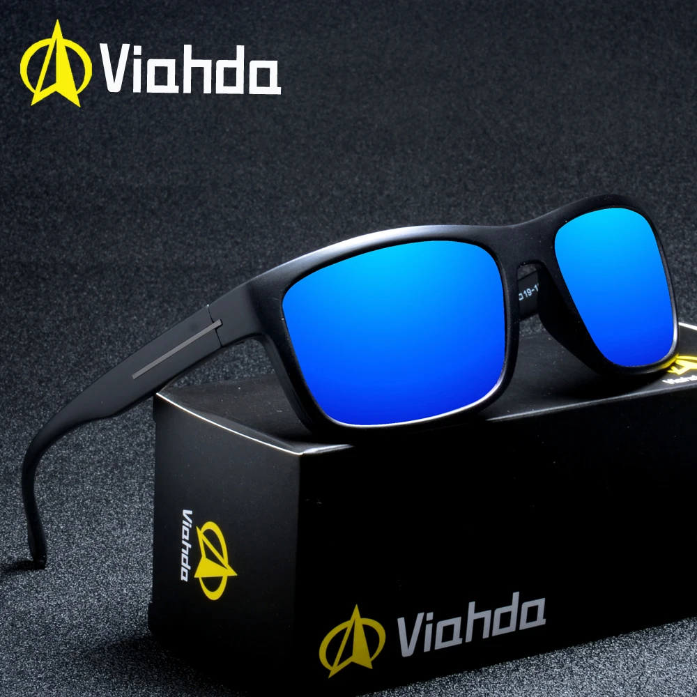 VIAHDA NEW Fashion Brand Design Polarized Sunglasses Men Driving Shades Male Sun Glasses For Men Mirror Goggle UV400