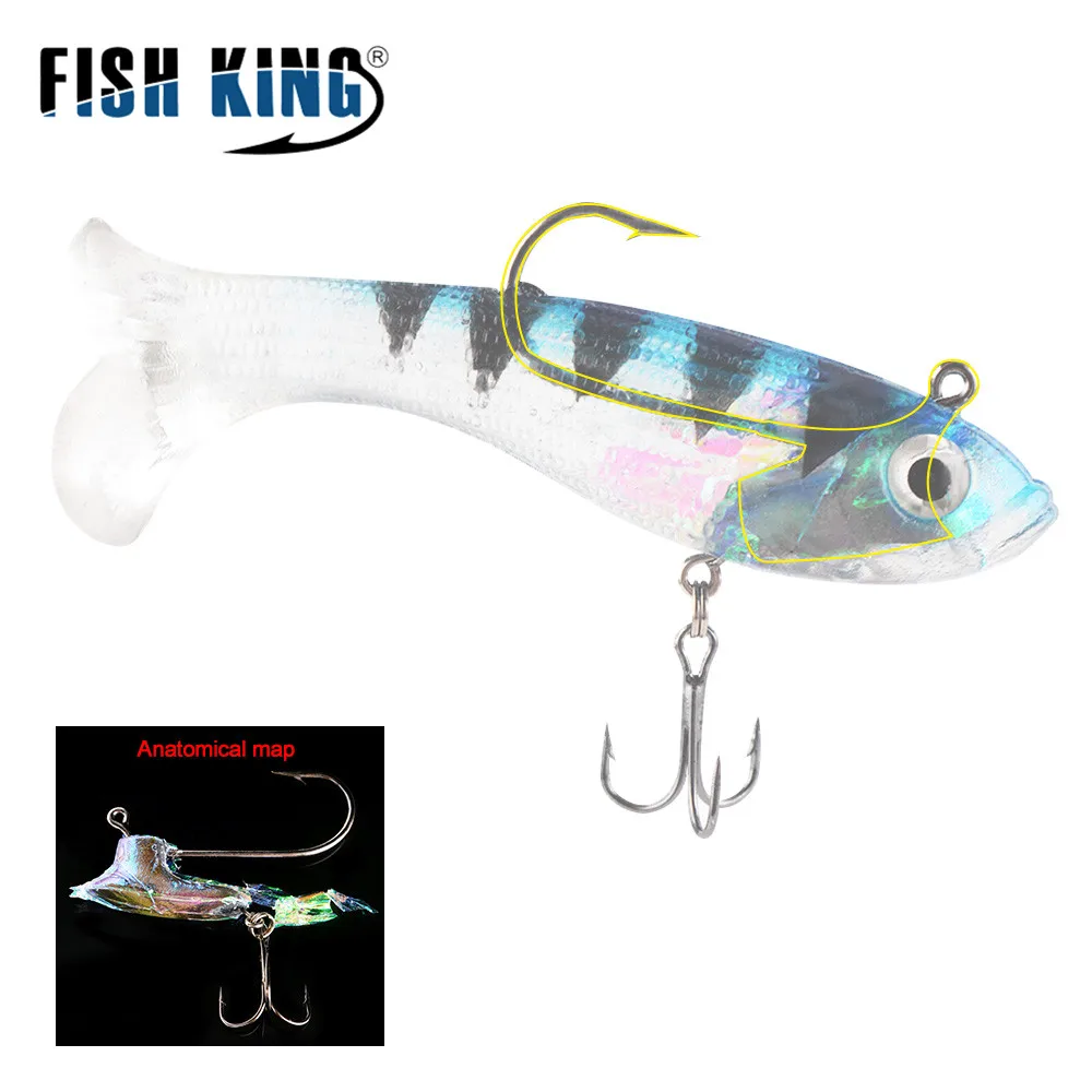 Рыболовная приманка FISH KING 8/10/12 см 10 цветов окунь силиконовые трехмерные глаза