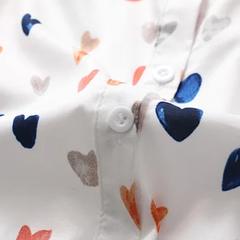 

Women Casual Long Sleeve Love Heart Print Shirt Tops for Spring Autumn XRQ88