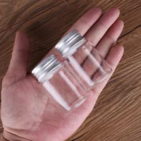 3pcs 40ml 37*60mm Glass Bottles with Aluminum Lids Spice Jars Storage Bottles Pill Container Potion Bottles For Wedding Favors 1