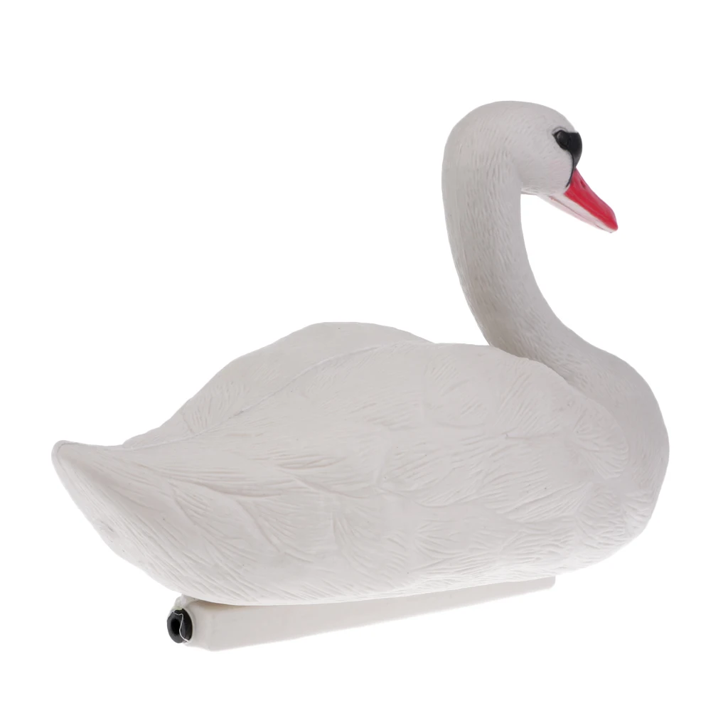 Pack of 4 Floating Swan Hunting Decoys Garden Decoration Scarecrow, Land or Water Use