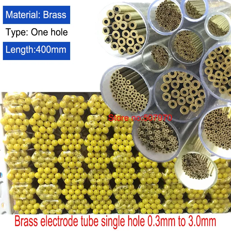 Drilling Machine Brass Electrode Tube Ziyang Single Hole 0.5/0.8/0.9/1.0/1.5*400mm Die for EDM Electrode Hole Machine