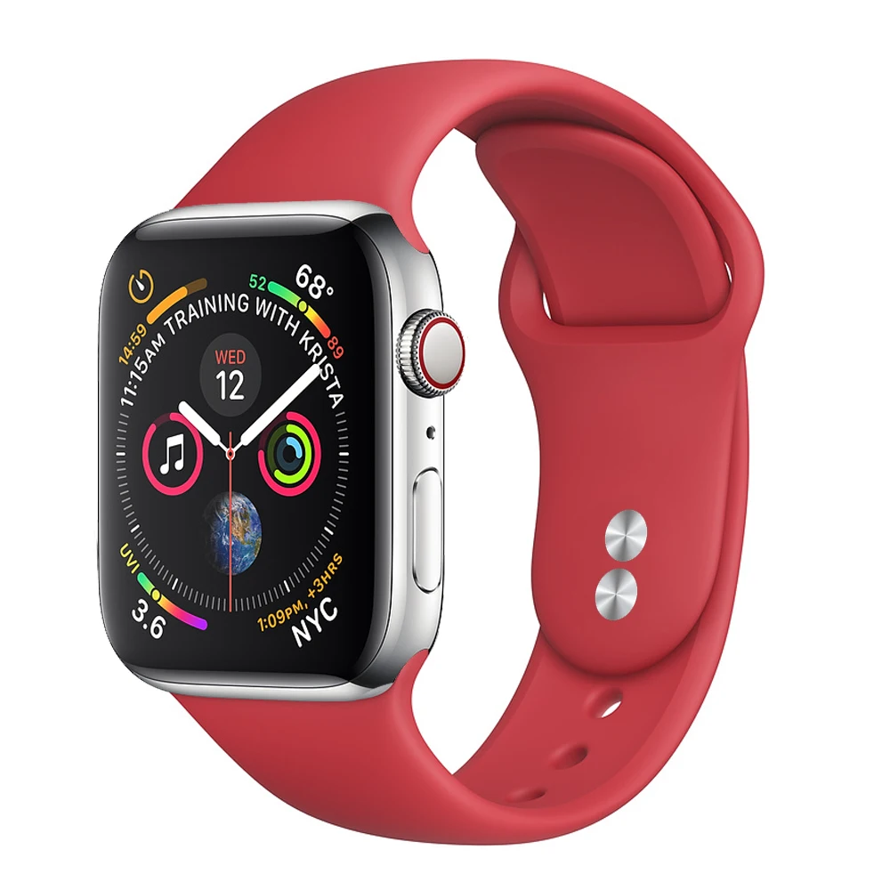 Ремешок для часов Silikon Für apple watch band 40 мм 44 мм 42 мм 38 мм apple watch 4 apple watch 5 correa iwatch повязки Uhr zubehёr