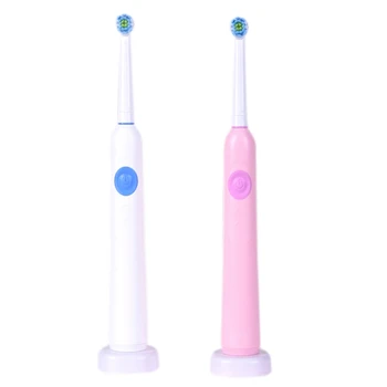 

2 Set H1201 Rotary Electric Toothbrush USB Induction Charging Rechargeable Toothbrush Adult 1 Set 3 Tooth Head Waterproof Cleani