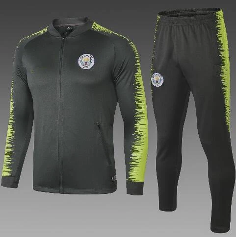 19 спортивный костюм psg bayerned real Madrides Mantel inter AC city arsenal ювентуз Юнайтед тоттенхамс молния куртка Джерси - Цвет: Сине-черный