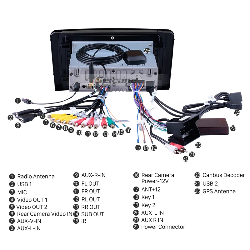 Perfect Seicane Car GPS Android 9.0 Multimedia Player For Mercedes Benz GL Class X164 GL300 GL350 GL420 GL450 GL500 GL550 2005 2006-2012 3