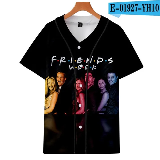 3dbq-43 Бейсбольная Футболка с надписью «Friends Ill Be There for You», Мужская/женская футболка с коротким рукавом, Повседневная футболка для игры в ТВ размера плюс, топы, футболки, одежда - Цвет: 3dbq-43