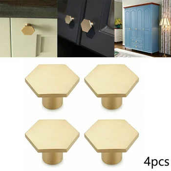 

Hexagon Brass Kitchen Cabinet Drawer Knobs Handles Cupboard Door Pulls Crystal Glass Knobs Cupboard Drawer Pull Kit