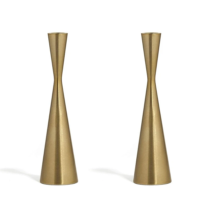 

New-Conical Candlestick, Metal, Hourglass Shape, Suitable for Standard Candlestick Diameter