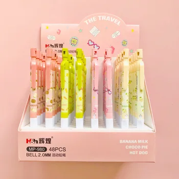 

72 pcs/lot Ice Cream Banana Milk 2.0mm Mechanical Pencil Student Automatic Pencil School Office Supply Escolar Papelaria