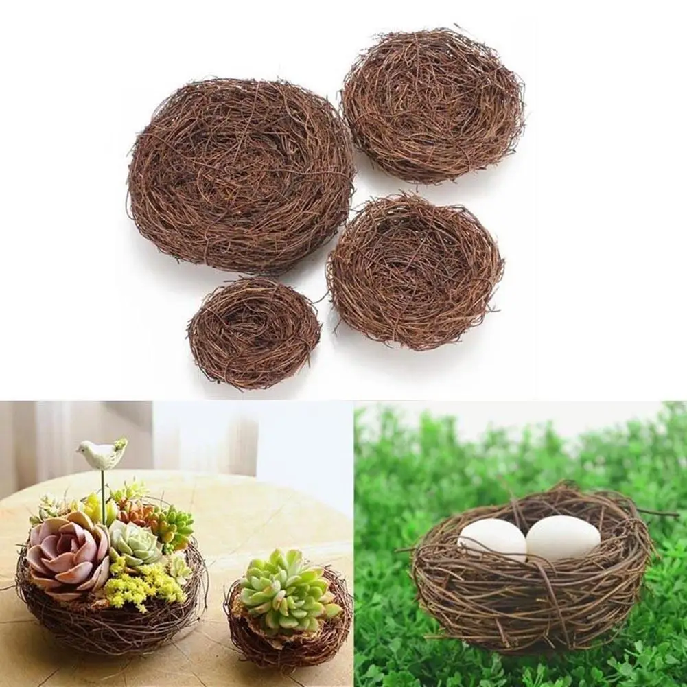 12 10 8 6 cm Craft Photo Prop Ornament Vine Bird Nest House font b Home