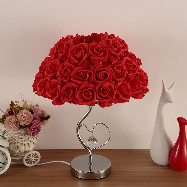Candeeiro de Mesa Estudo Criativo Rosa Quarto Quente Decoração Lâmpada Cabeceira Presente Casamento Multicolorido Wf916453 6 Cheap Luminárias de mesa