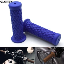 Универсальный мотоцикл 7/" 22 мм Винтаж резиновый руль для мотоцикла для Kawasaki Ninja ZX6R ZX6RR ZX636 ZX7R ZX9R ZX10R ZX14R