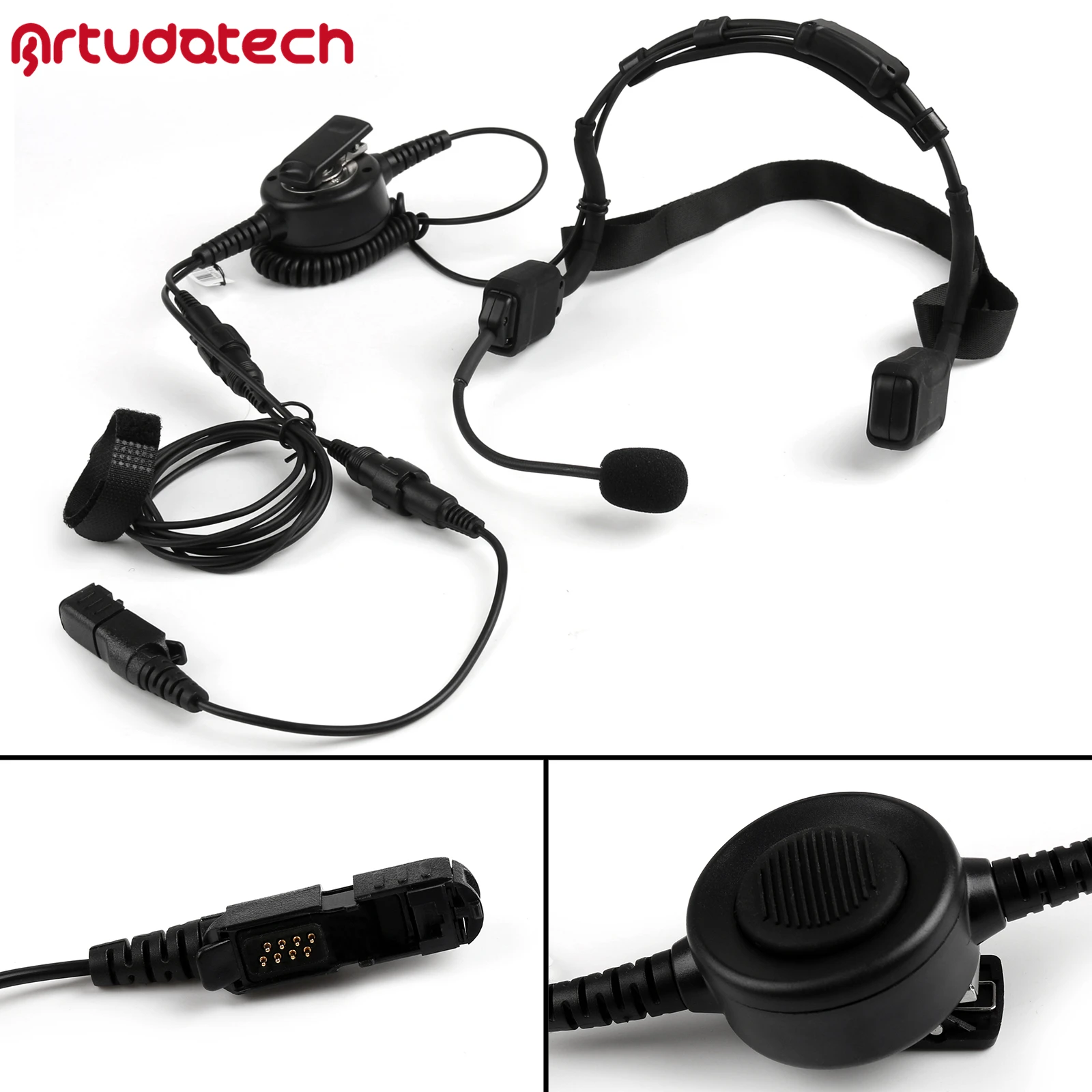 

Artudatech For Motorola XIRP6600 XIRP6620 MTP3100 MTP3150 Bone Conduction Tactical PTT Headset
