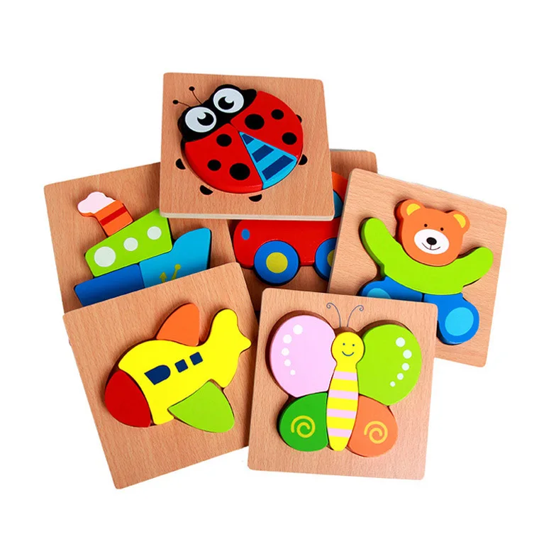 

Montessori 3D Puzzle Model Children'S Educational ENLIGHTEN Early Education Toy Color Changing Animal Cognitive Baby Nursery Jig
