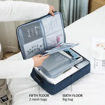 

Certificate Bag Receiving Box Document Receiving Bag Family Multilayer Large Capacity Multifunctional Receiving Box