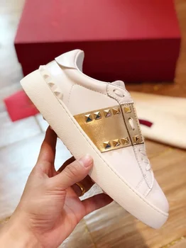 

Women & Men Genuine Leather Brand Designer Sneakers Casual Leisure Running Sports Walking Shoes Low Top Skateboard Tennis Shoes