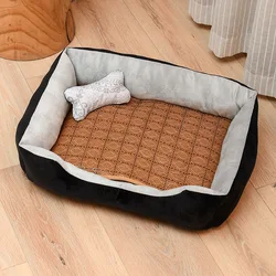 Lit doux de haute qualité pour chat, panier de couchage rond pour chat, tapis chaud en peluche pour animal de compagnie, confortable au toucher, niche 