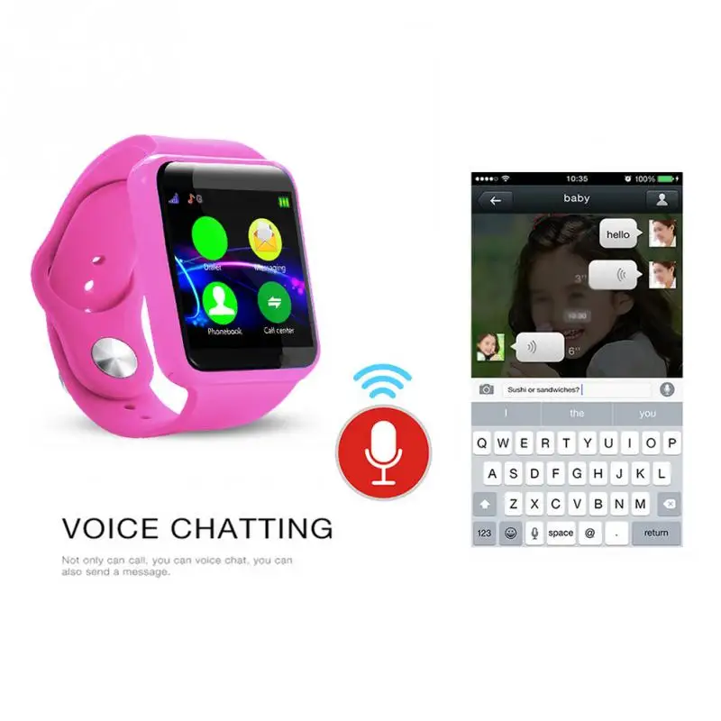 AABB-U10 анти-потеря Smartwatch Дети Смарт наручные часы отслеживания активности часы(розовый