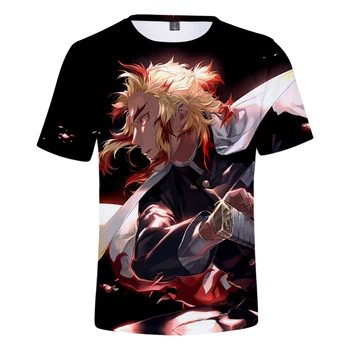 

Short Slevee 3D T-Shirt Ghost Blade Fashion Hip Hop Men Women Tops Print Comic Demon Slayer 3D T shirt Summer Boys/Girls Tees