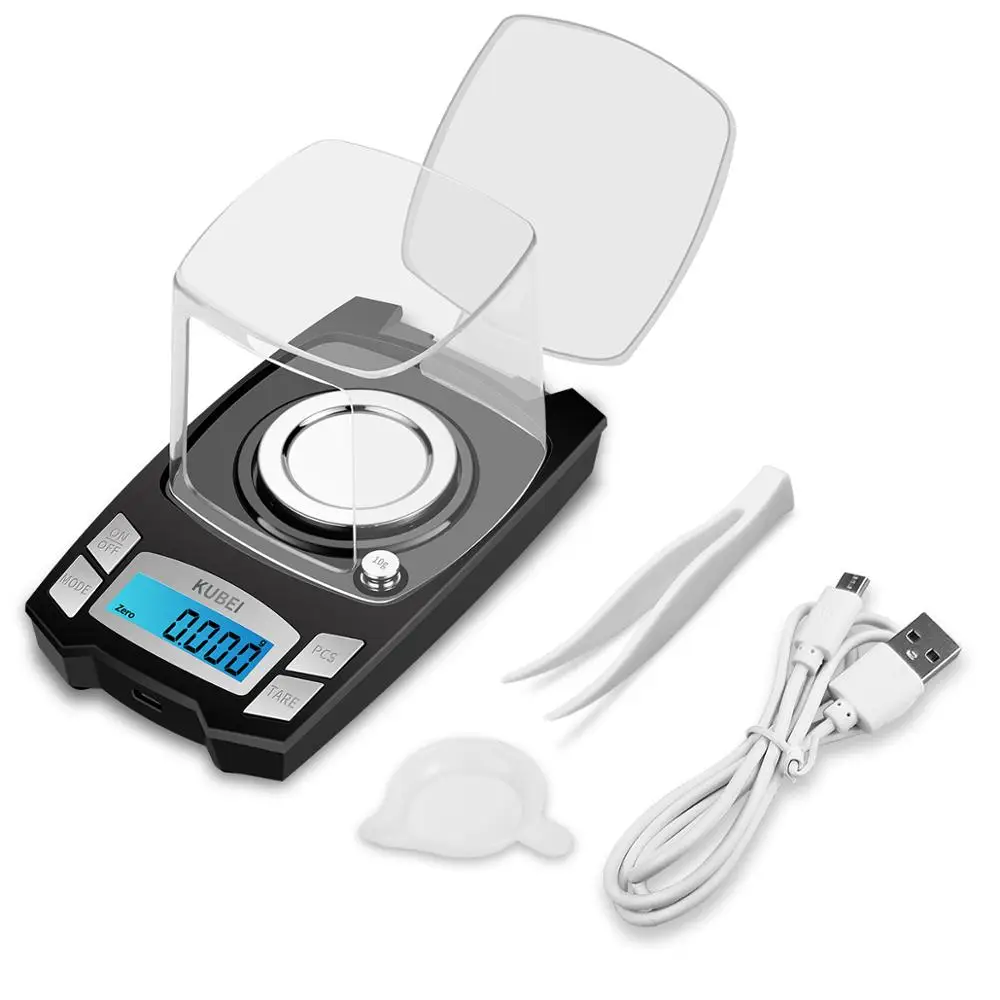KUBEI 50 г/100 г x 0 001 USB зарядка LCD ювелирные карманные весы точные электронные цифровые
