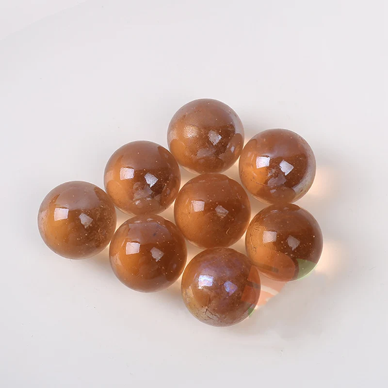 22mm Glass Marbles Balls Pinball Machine Charms Clear Home Fish Tank Decoration Vase Aquarium Toys for Kids 10pcs 11