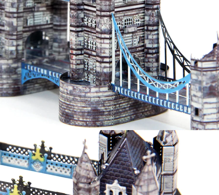 Piececool цельнометаллический DIY архитектура собранная модель 3D без клея головоломка цвет Лондонский Тауэрский мост