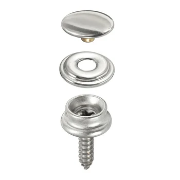 

Set Snap Fasteners Marine Car Hoods Cover Fast Fabric Repair Kit Stud Rivet Clothing Leathers Silver