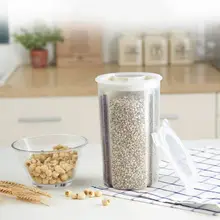 4 отсека пластиковый контейнер для хранения сухих продуктов с герметичной крышкой уплотнения для хлопьев, орехов, закусок, корма для домашних животных и многого другого