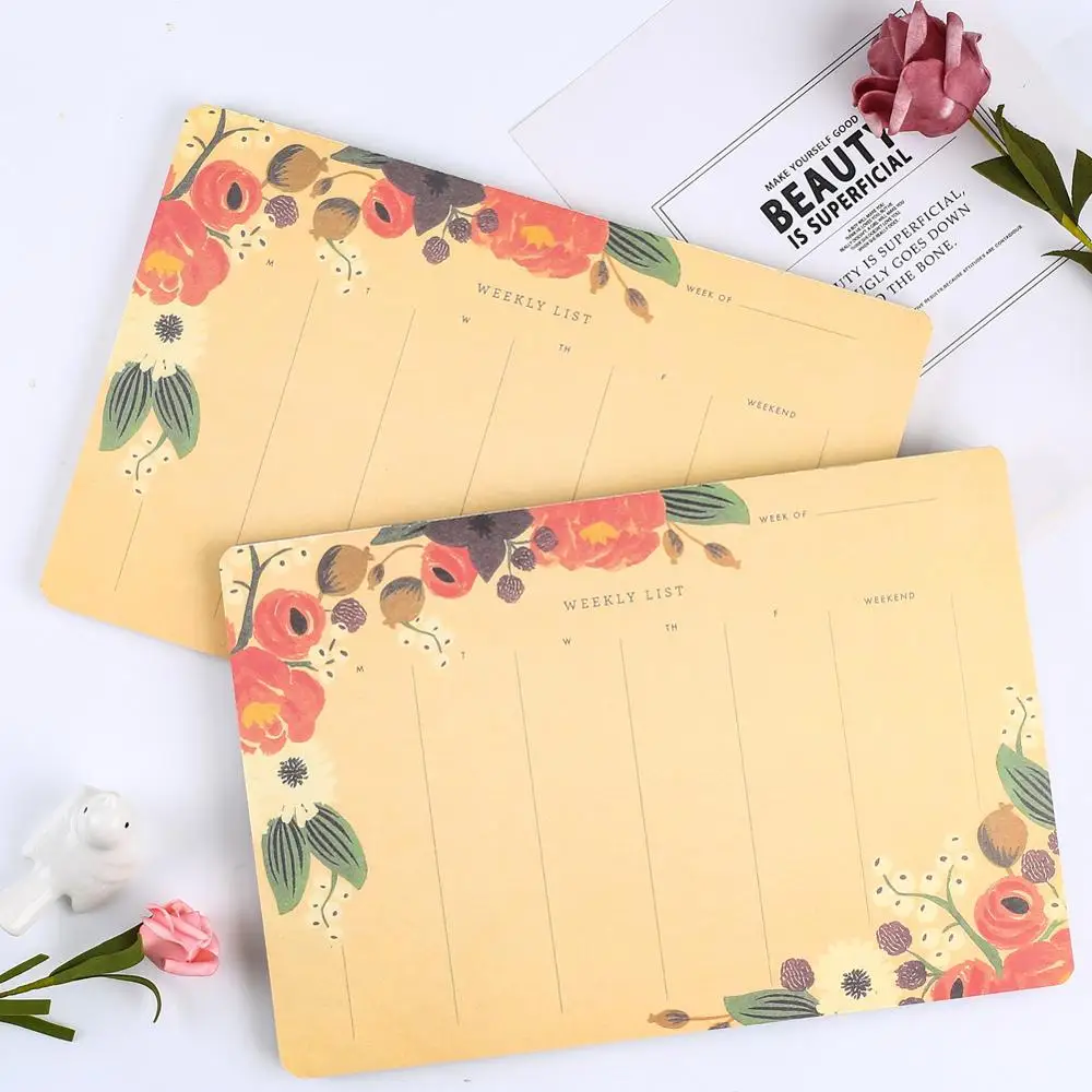 Korean Cute Notebook Office Accessory Weekly Planner Daily Monthly Stationery Agenda Notepad Check to do List Checklist A5 A6 B5 Korean Cute Notebook Office Accessory Weekly Planner Daily Monthly Stationery Agenda Notepad Check to do List Checklist A5 A6 B5