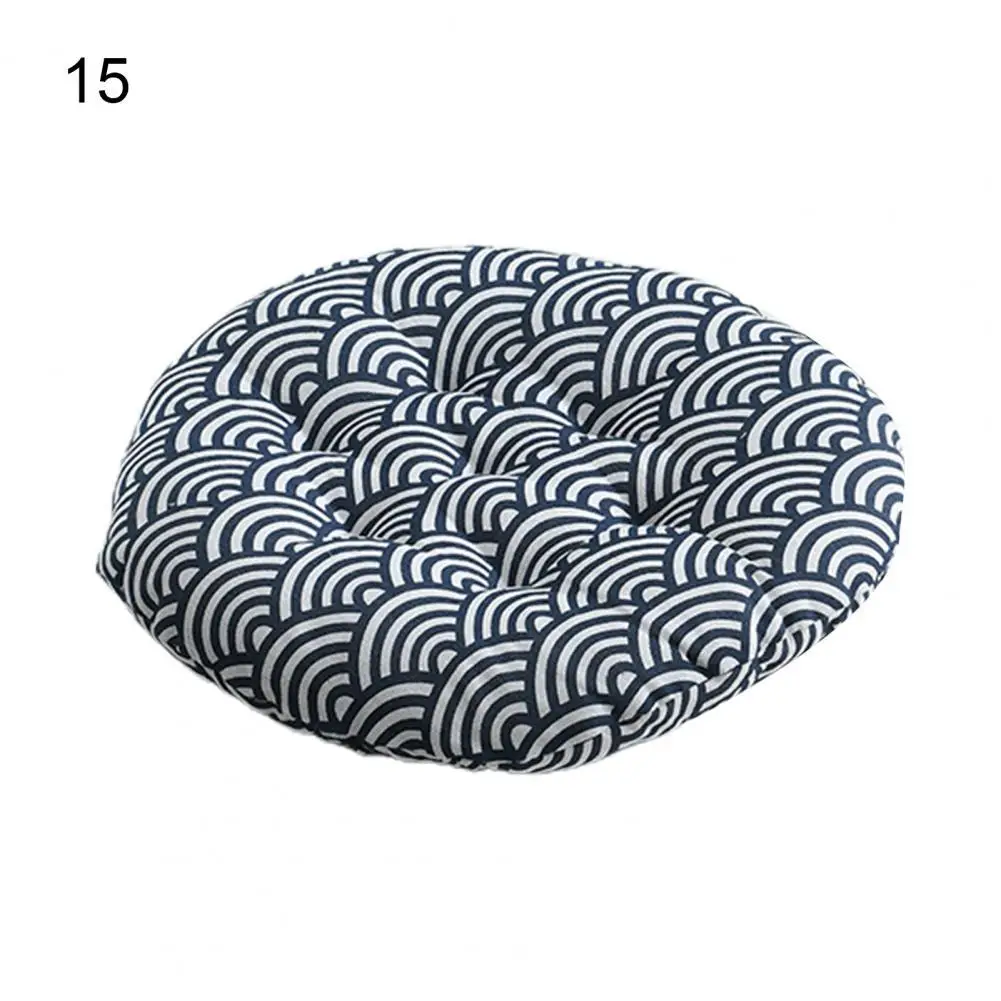 Nordic Style Printing Chair Cushion Cushion Round Cotton Flax Strong Flexibility Chair Cushion Pad Non-Slip Sofa Pillow 
